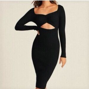 Abercrombie & Fitch Black One Shoulder Dress